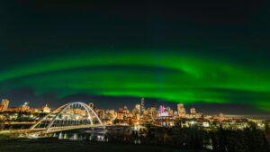 The Northern Lights when you explore Edmonton